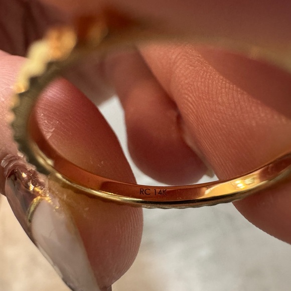 Ring Concierge Fluted Gold Stackable Ring - Picture 5 of 5